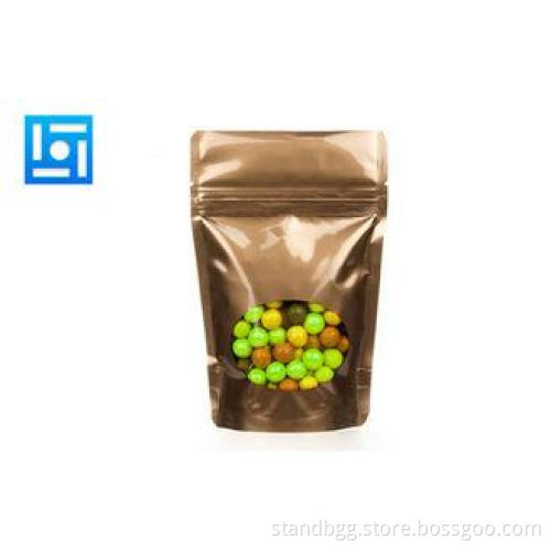 Chocolate Flexible Zip Lock Foil Stand Up Pouches Bags Cus